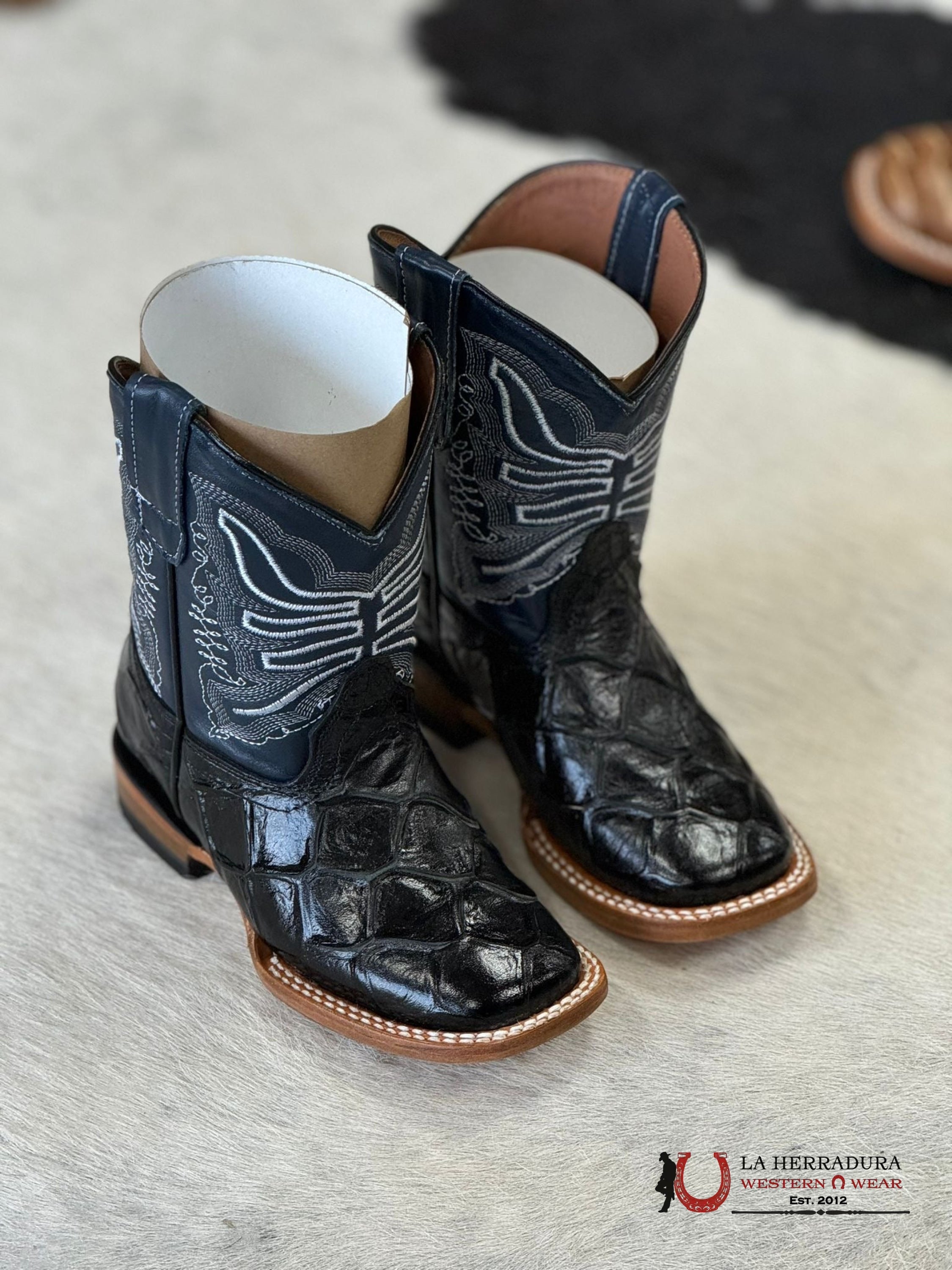 TANNER MARK KIDS ‘FRANKIE’ KIDS MONSTER FISH PRINT BLACK W/ BLUE -TMK205207 y TMY205207 NIÑOS