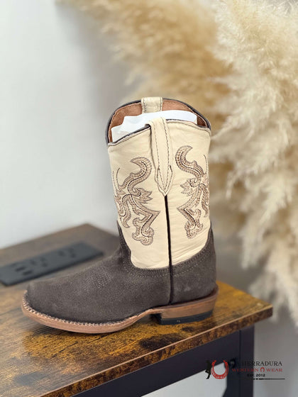 TANNER MARK KIDS ‘THE HUCKLEBERRY’ CHOCOLATE ROUGHOUT VINTAGE TAN -TMK205274