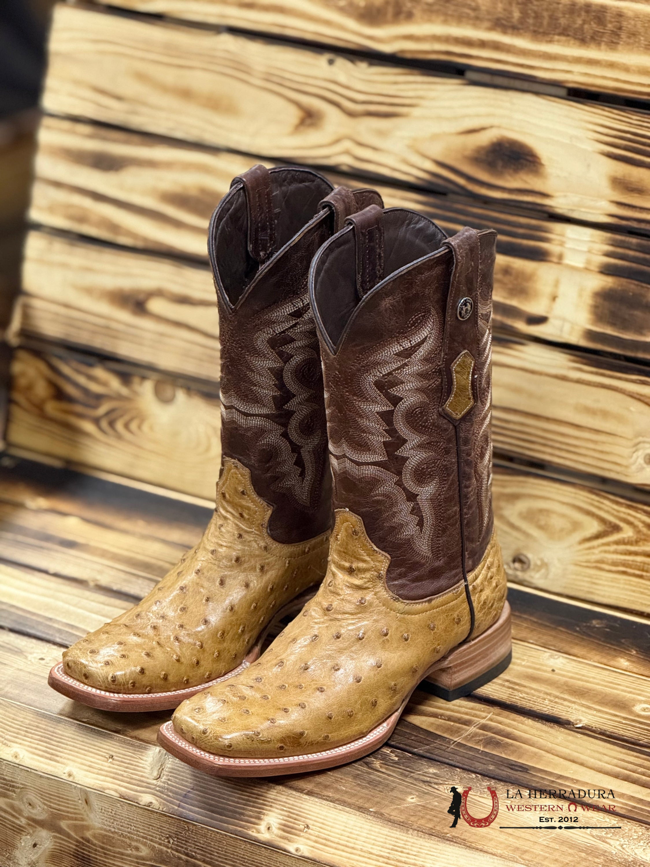 TANNER MARK MEN’S EXOTIC LEATHER OSTRICH BOOT BOTAS HOMBRES