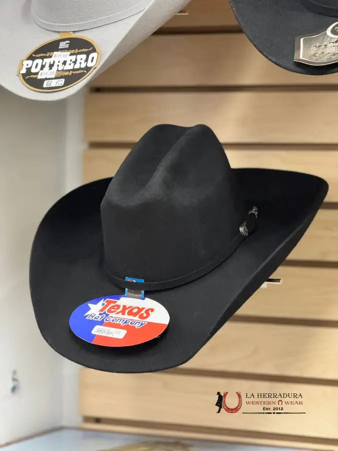 Texas Hat Company 3X Black Felt Tejana