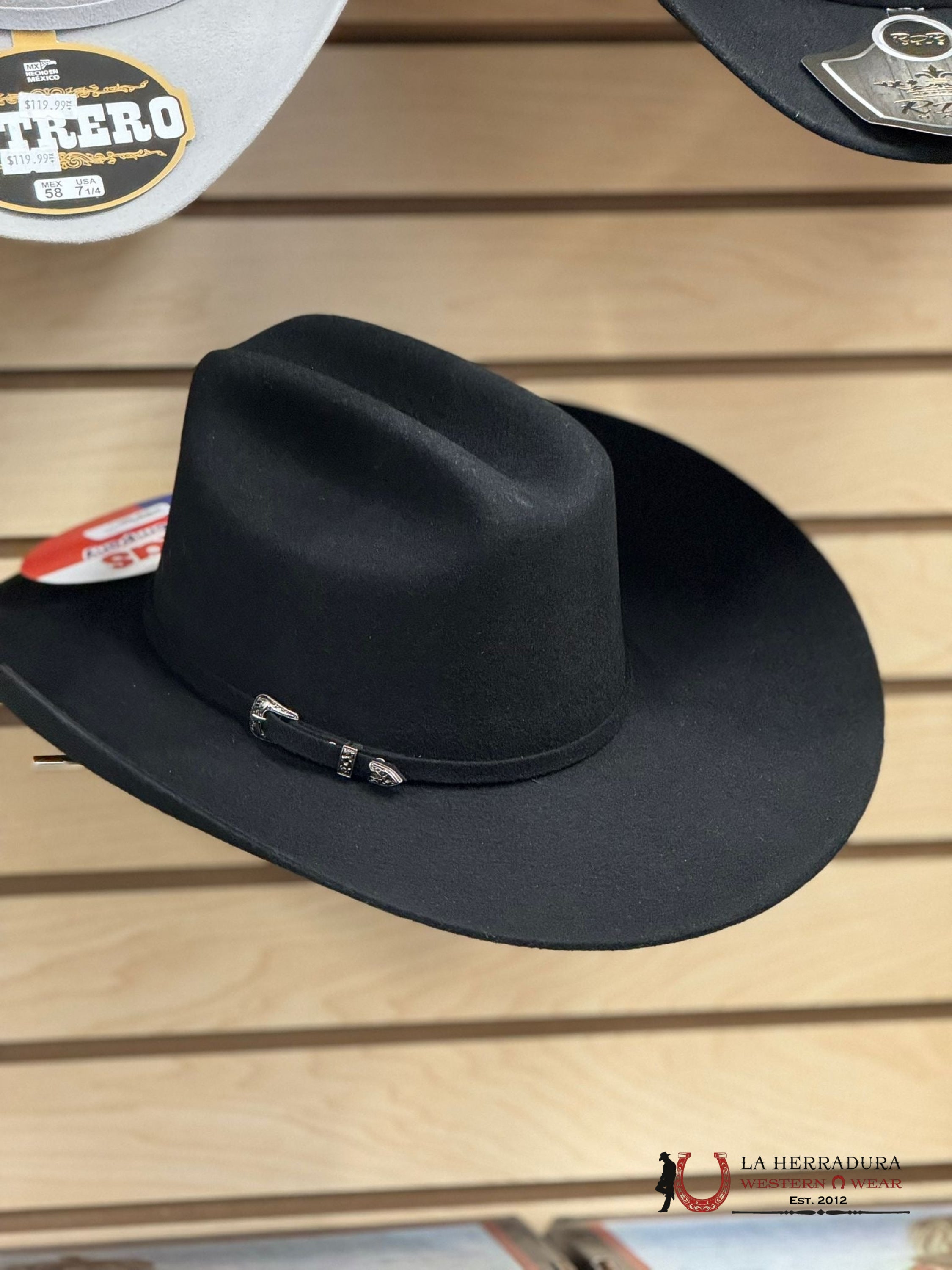 Texas Hat Company 3X Black Felt Tejana