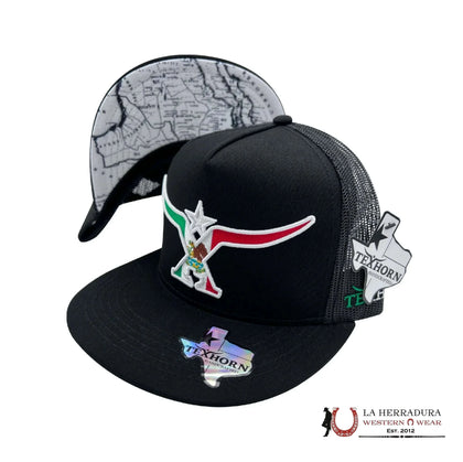 TEXAS HORN CAPS BLACK Style 12 WHITE