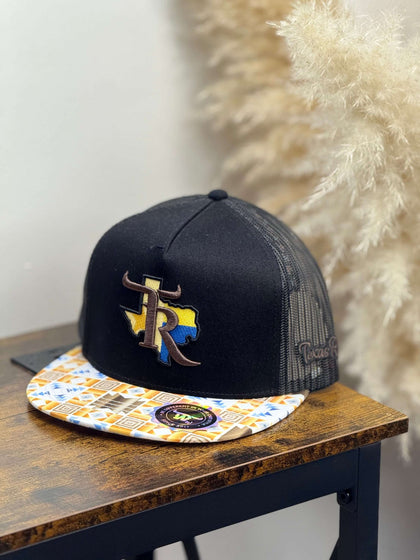 TEXAS RANCH BLACK Style 011 amarillo con cafe hat