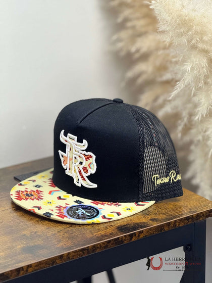 TEXAS RANCH BLACK Style 015 amarillo con blanco hat