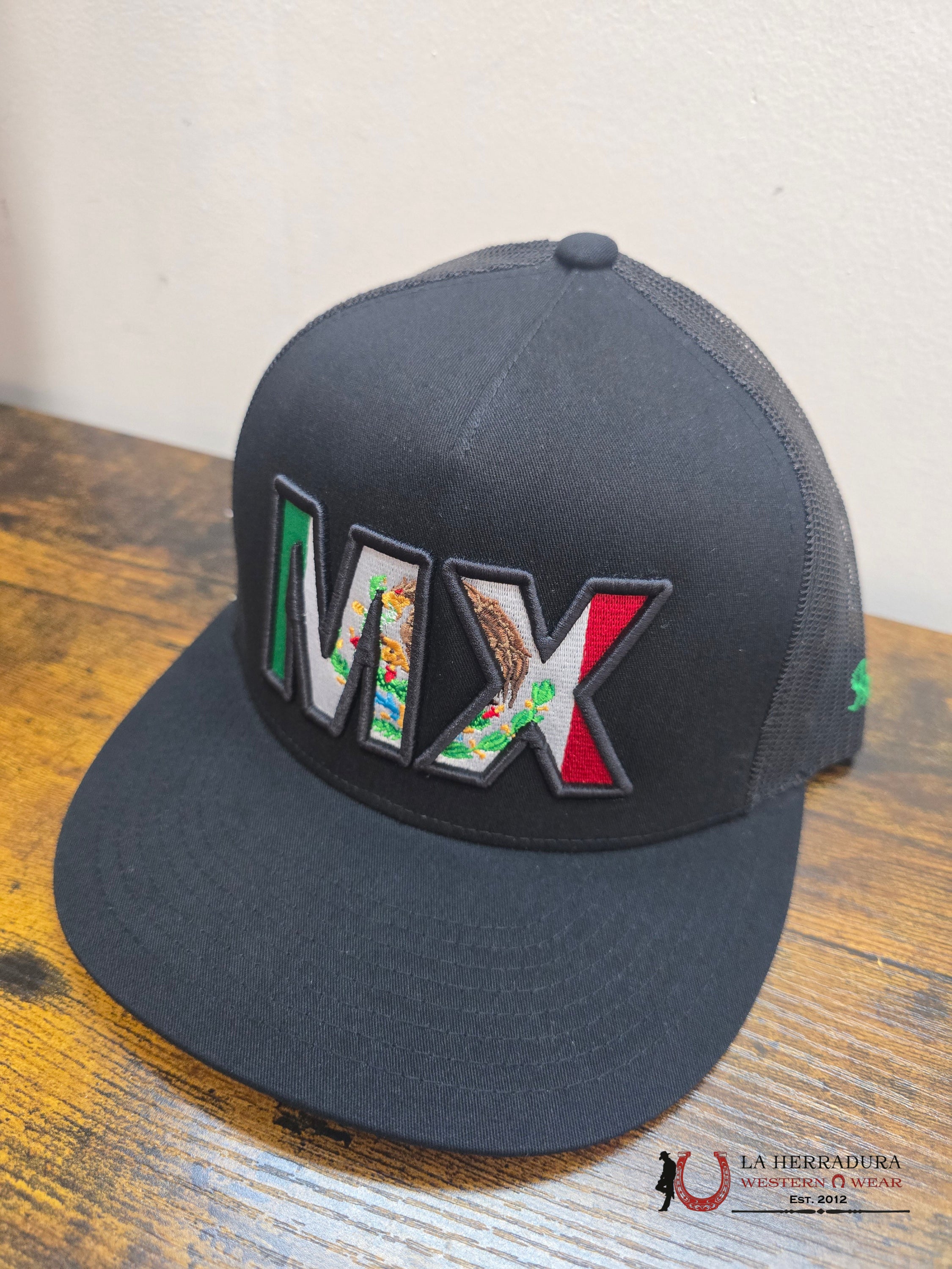 TEXAS RANCH BLACK Style 023 MX tricolor hat CAPS MENS GORRAS HOMBRES