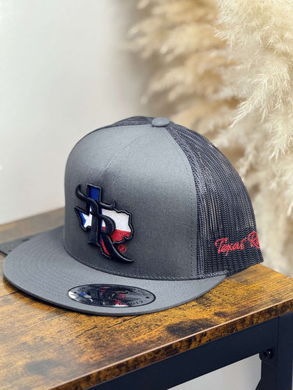 TEXAS RANCH BLACK Style 03 negro con blanco hat