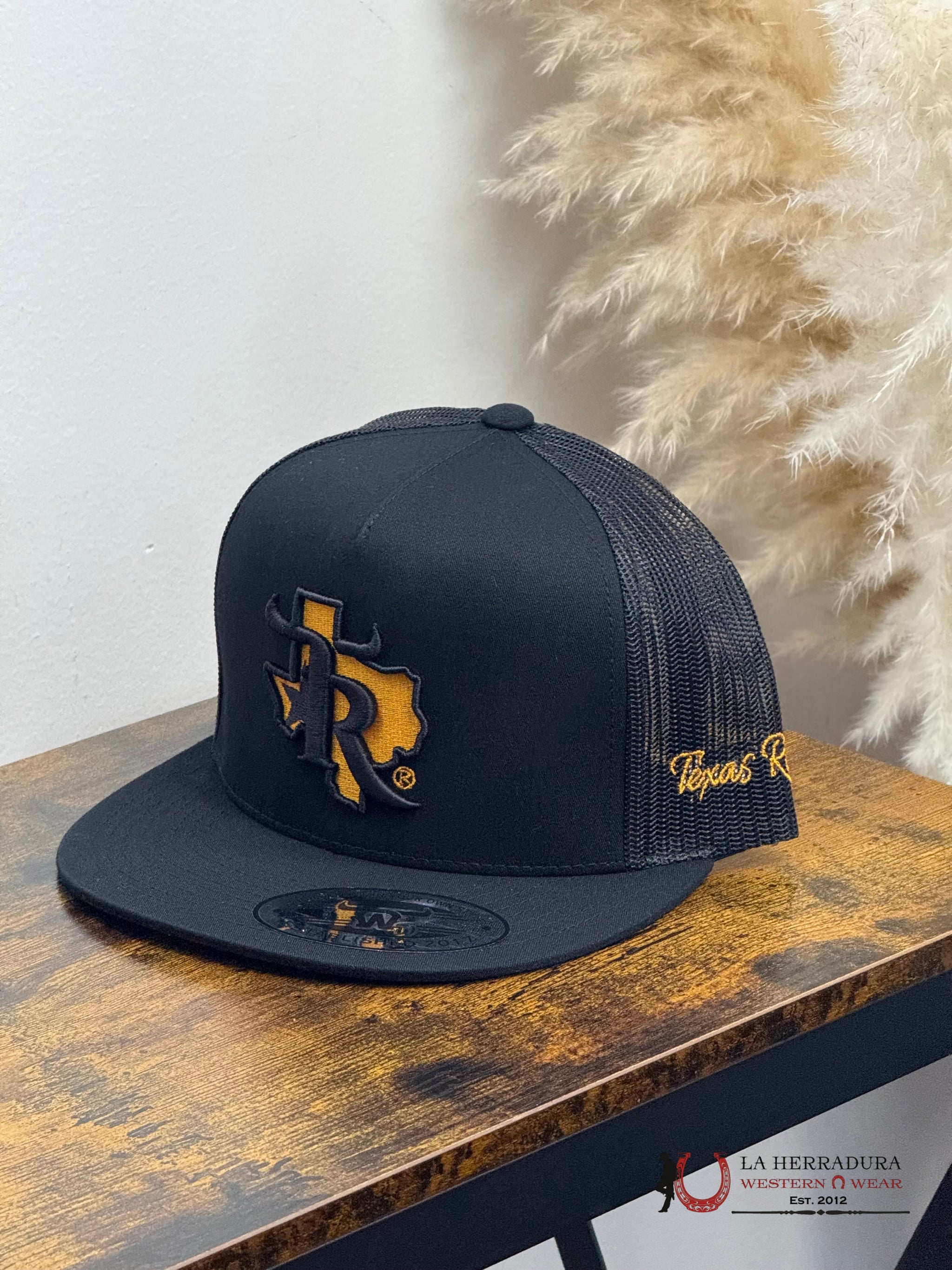 TEXAS RANCH BLACK Style 05 negro con dorado hat