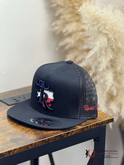 TEXAS RANCH BLACK Style 06 negro con rojo hat