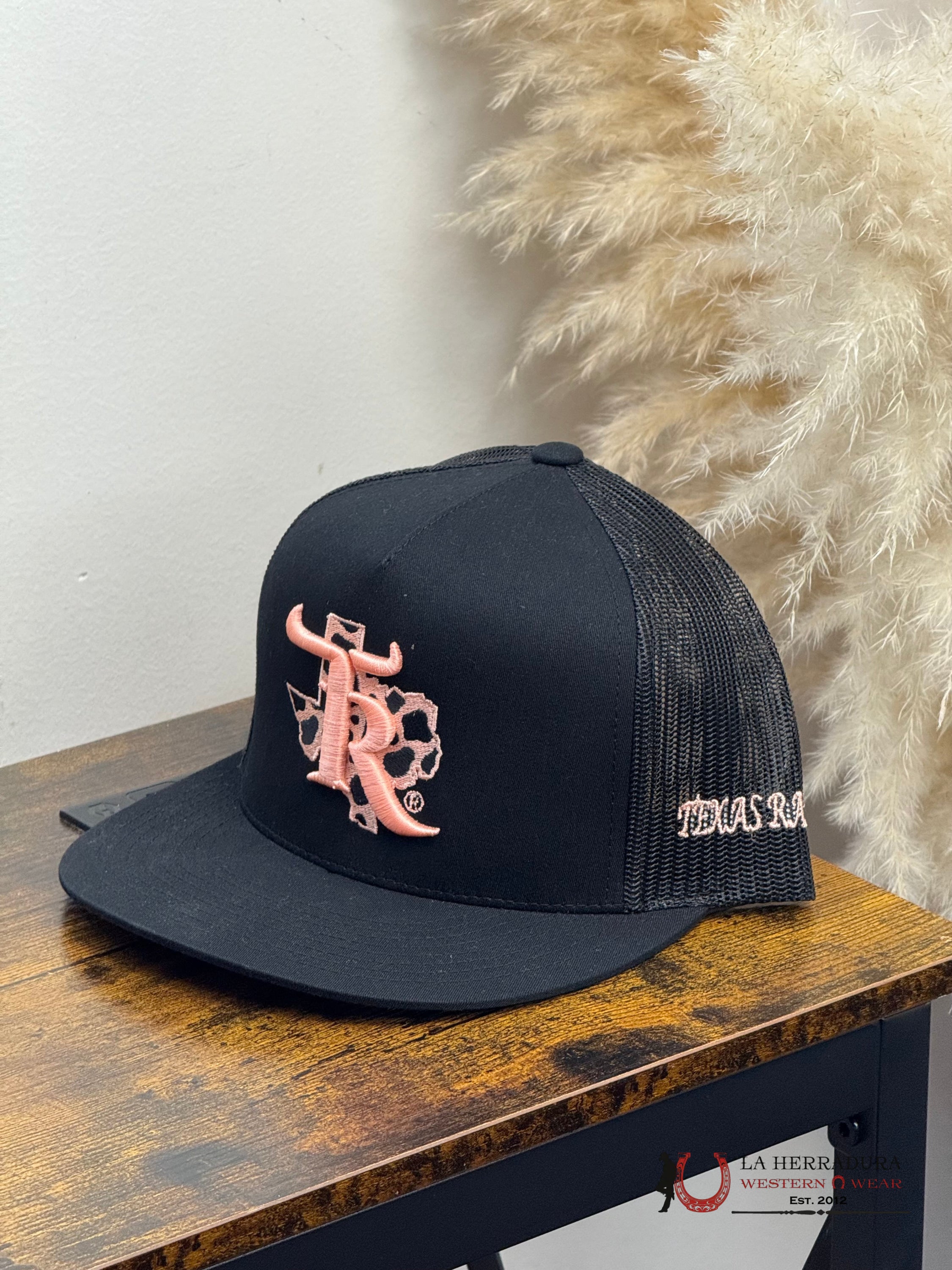 TEXAS RANCH BLACK Style 07 rosa hat CAPS MENS GORRAS HOMBRES