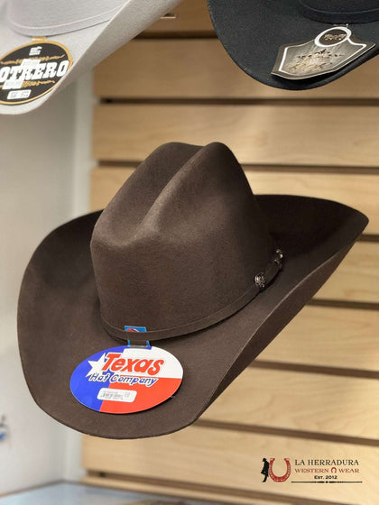 SOMBRERO DE FIELTRO DE CHOCOLATE TEXAS RANCH 3X
