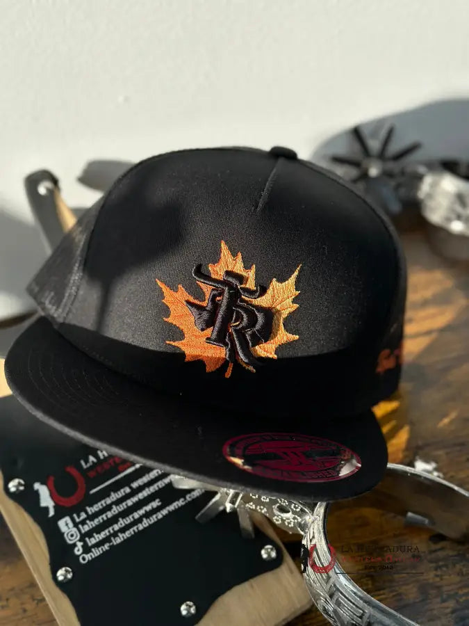 Texas Ranch Leaf Ataumn Black Cap Caps Mens Gorras Hombres