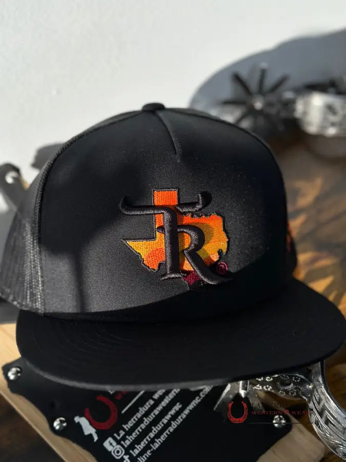 Texas Ranch Sunrise Black Cap Caps Mens Gorras Hombres