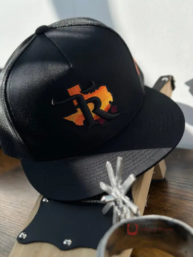 Texas Ranch Sunrise Black Cap Caps Mens Gorras Hombres