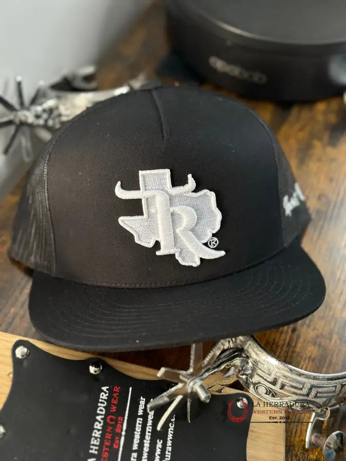 Texas Ranch White Logo Black Cap Caps Mens Gorras Hombres