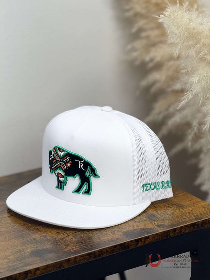 TEXAS RANCH white Style 017 Bisonte verde hat