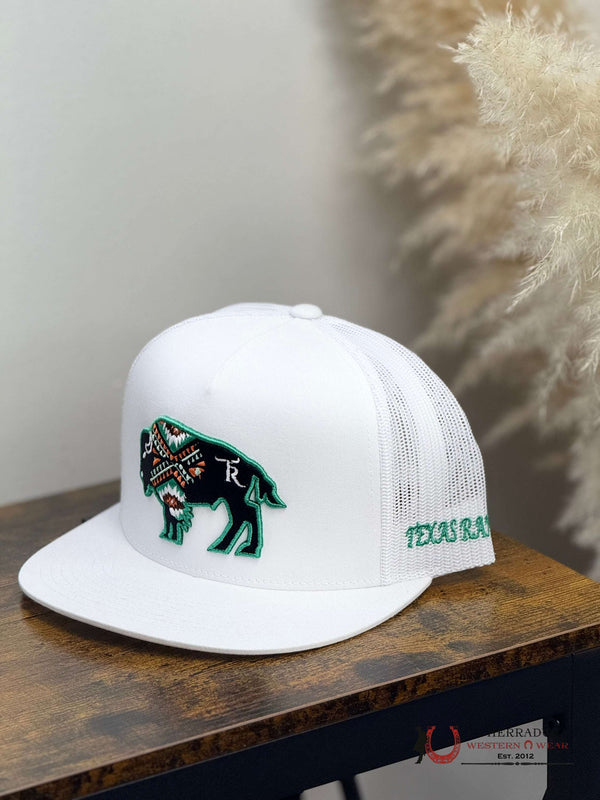 TEXAS RANCH white Style 017 Bisonte verde hat