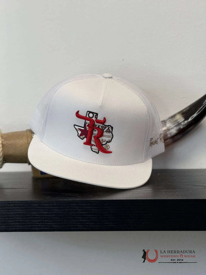 TEXAS RANCH white Style 02 rojo con blanco