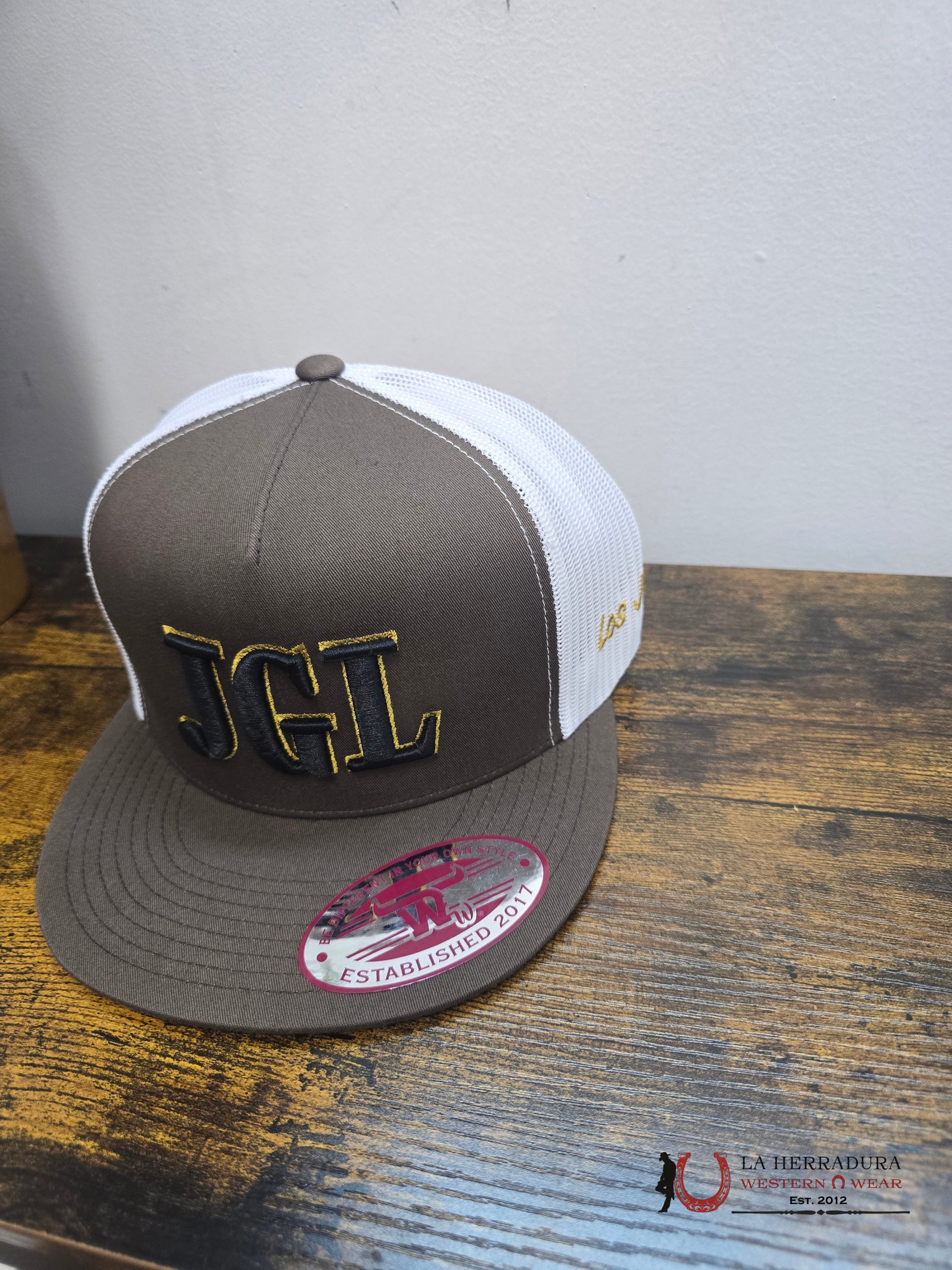 TEXAS RANCH WHITE Style 024 JGL cafe con negro hat CAPS MENS GORRAS HOMBRES