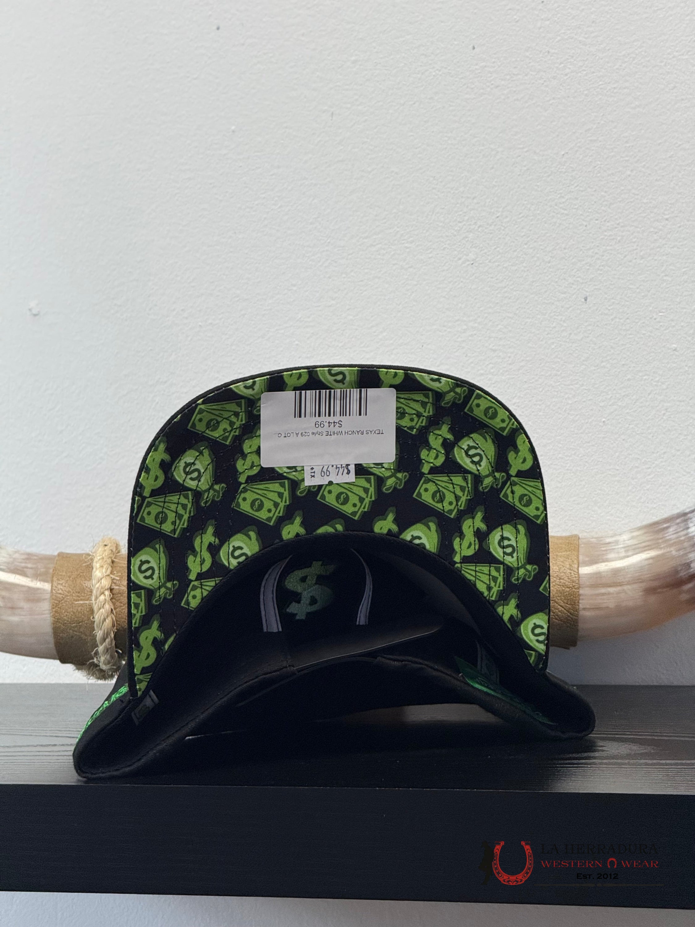 TEXAS RANCH WHITE Style 029 A LOT OF MONEY black HAT CAPS MENS GORRAS HOMBRES
