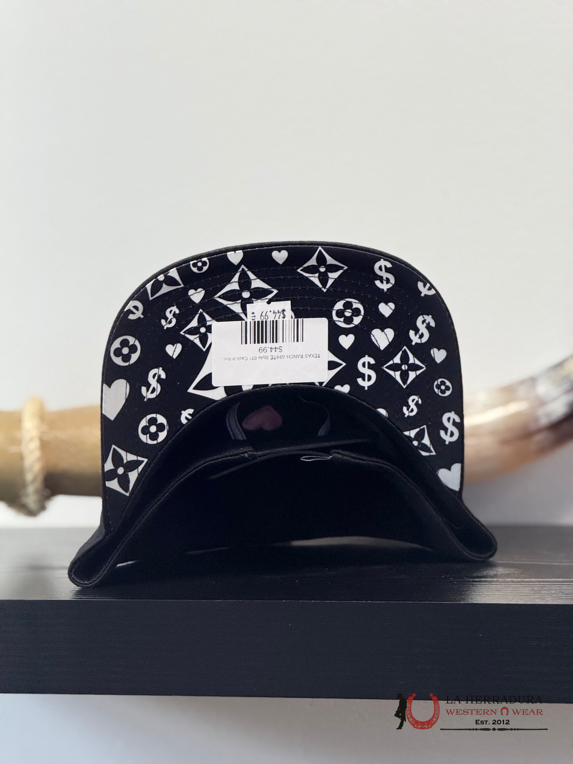 TEXAS RANCH WHITE Style 031 Cash in love black HAT CAPS MENS GORRAS HOMBRES