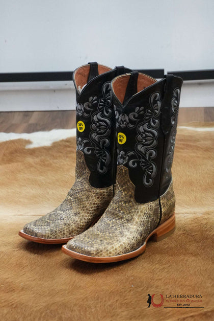 THE STAGE COACH BOOT CO./DILIGENCIA EXOTIC GROUND PYTHON PUNTA CUADRADA