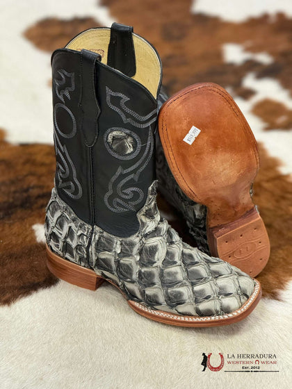 BOTAS CUADRA ESTILO RODEO AVESTRUZ BLACKCHERRY LASER &amp; BORDADO S