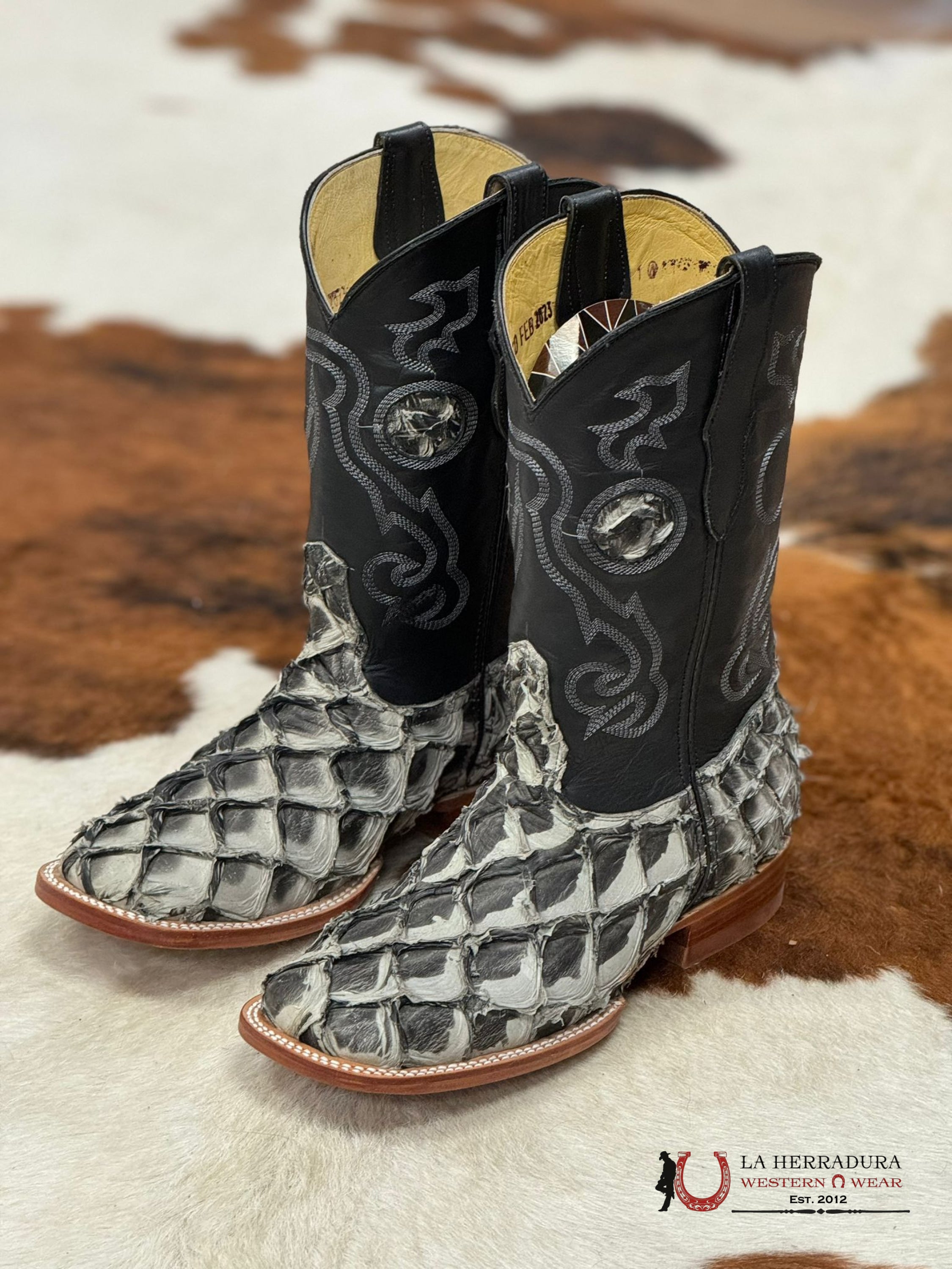 The Stage Coach Botas Diligencia Exotico Pirarucu/Pescado Mockingbird Tucson Hombres