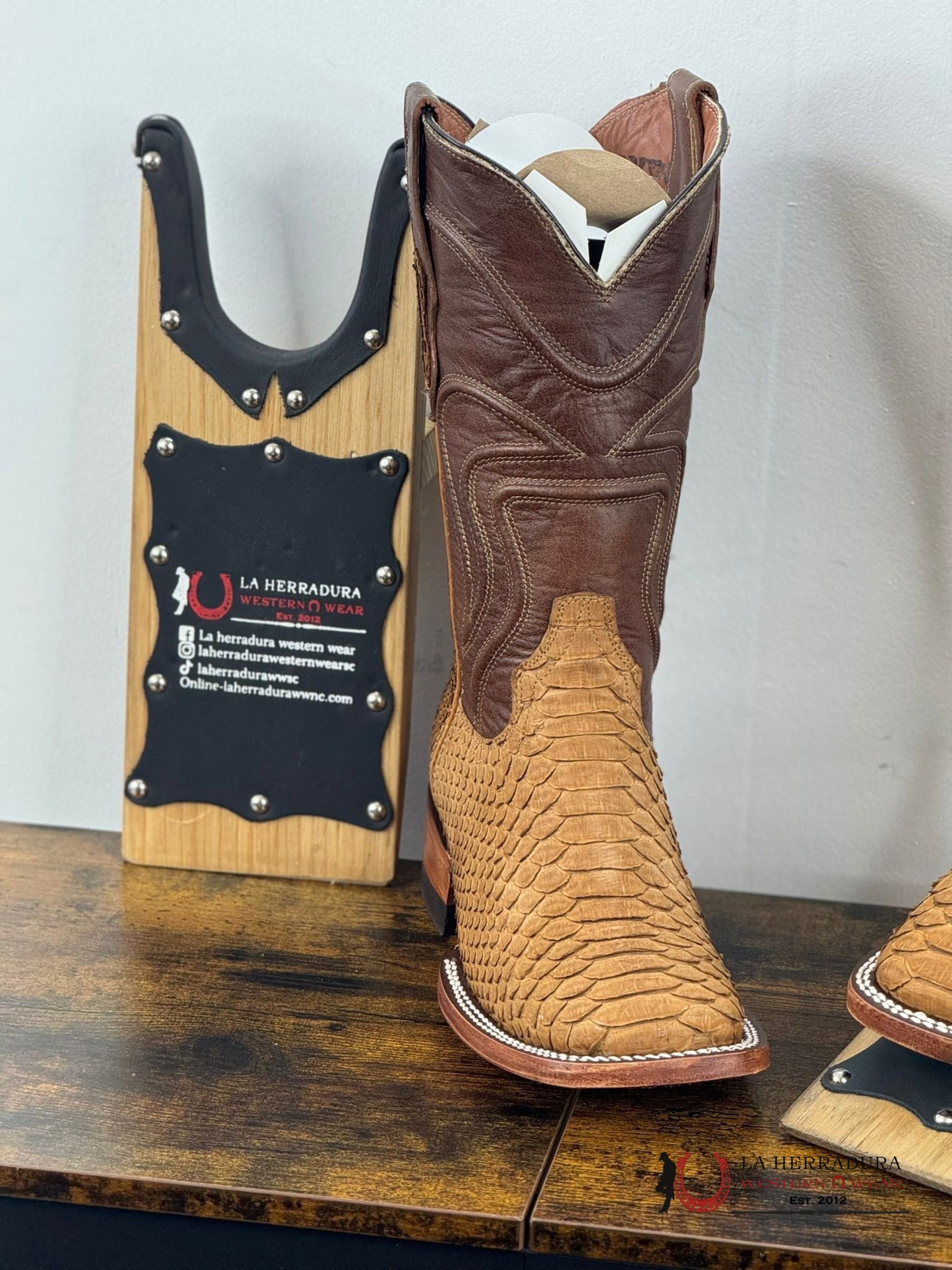 The Stage Coach Boot Company Python Miel Mstte Tucson Natural Botas Hombres