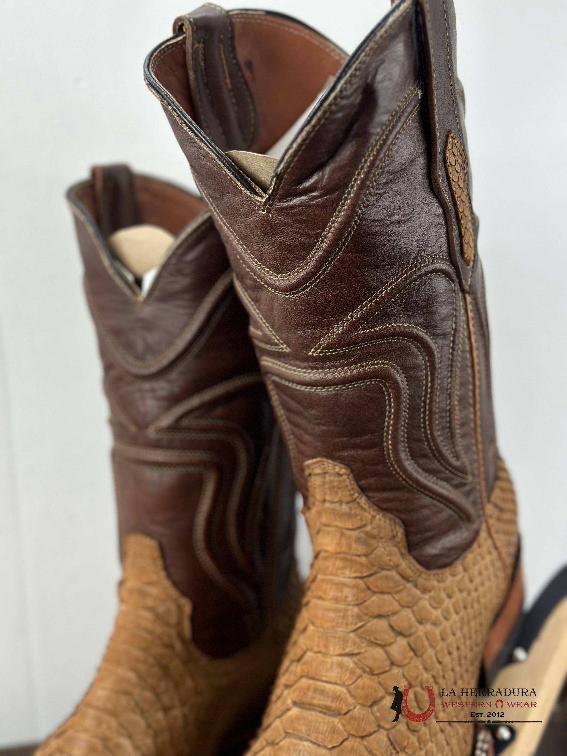 The Stage Coach Boot Company Python Miel Mstte Tucson Natural Botas Hombres