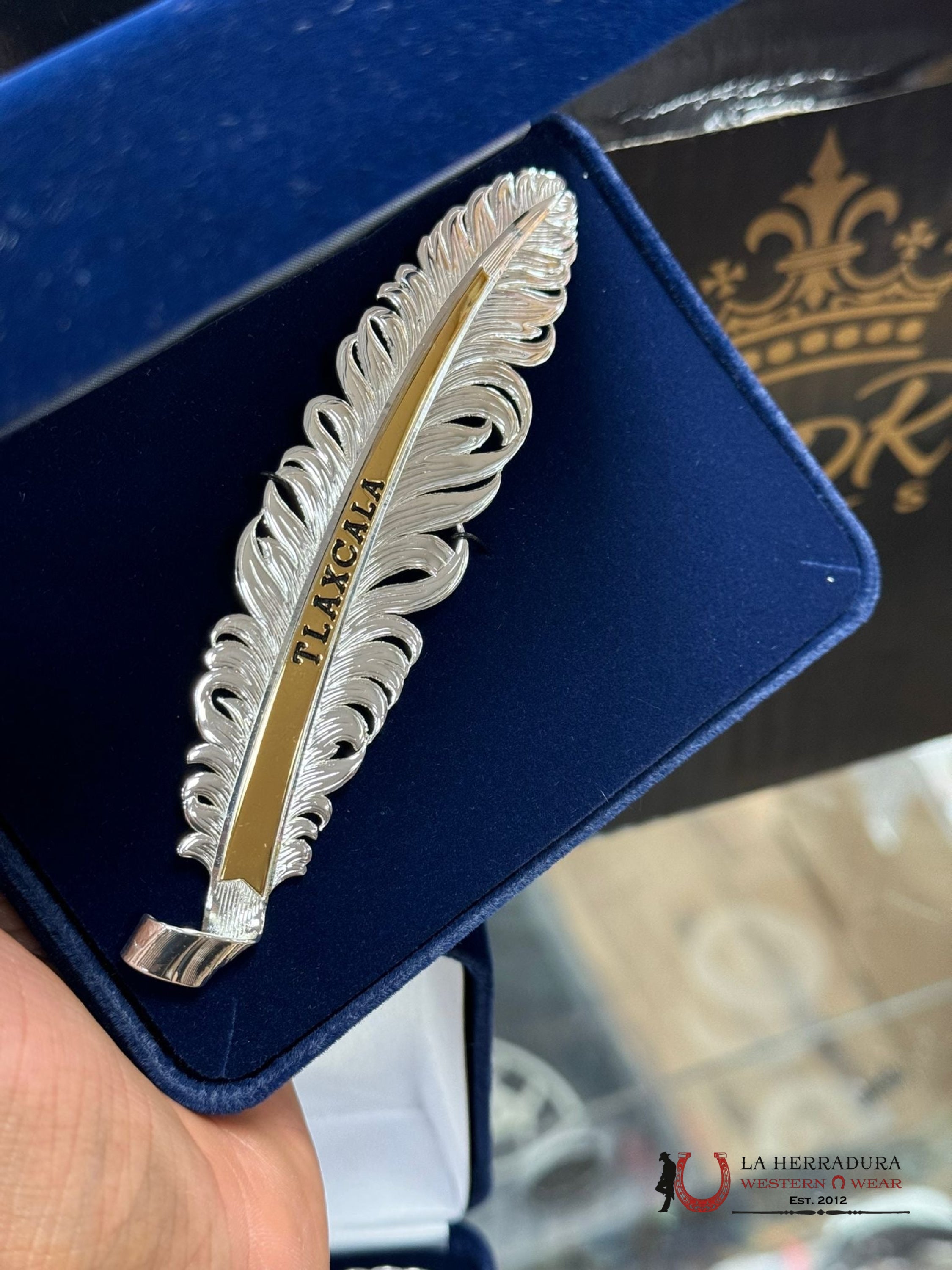 Montana Hat Feather Plata Tlaxcala Accesorios