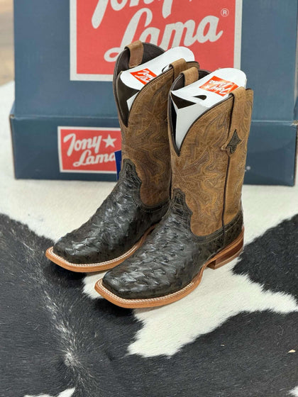 TONY LAMA TORI UMBER FULL QUILL OSTRICH ESTILO #TL5405