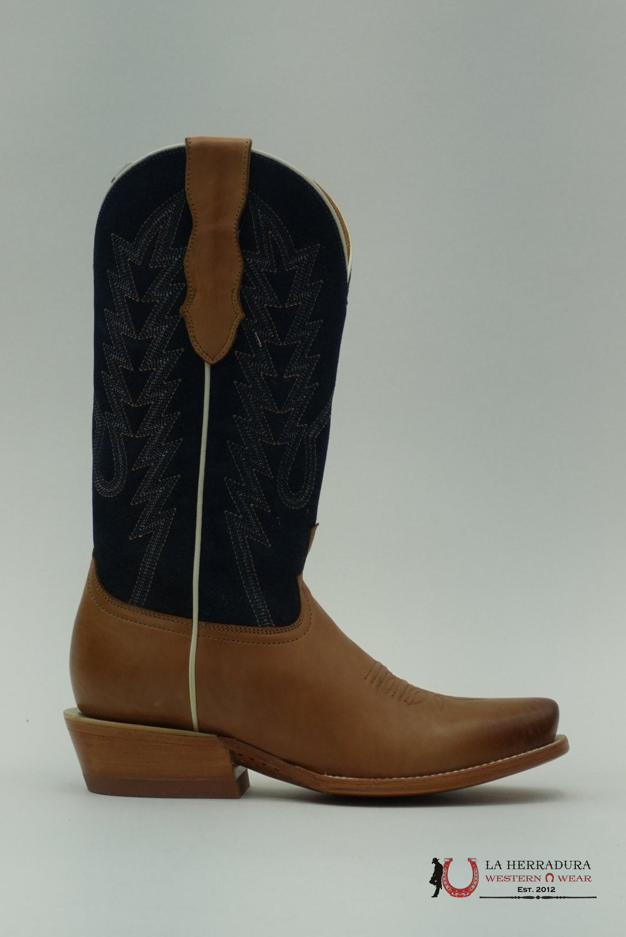 TORO SENTADO CLAYTON GOLD/GAMUZA AZUL MARINO BOTAS HOMBRES