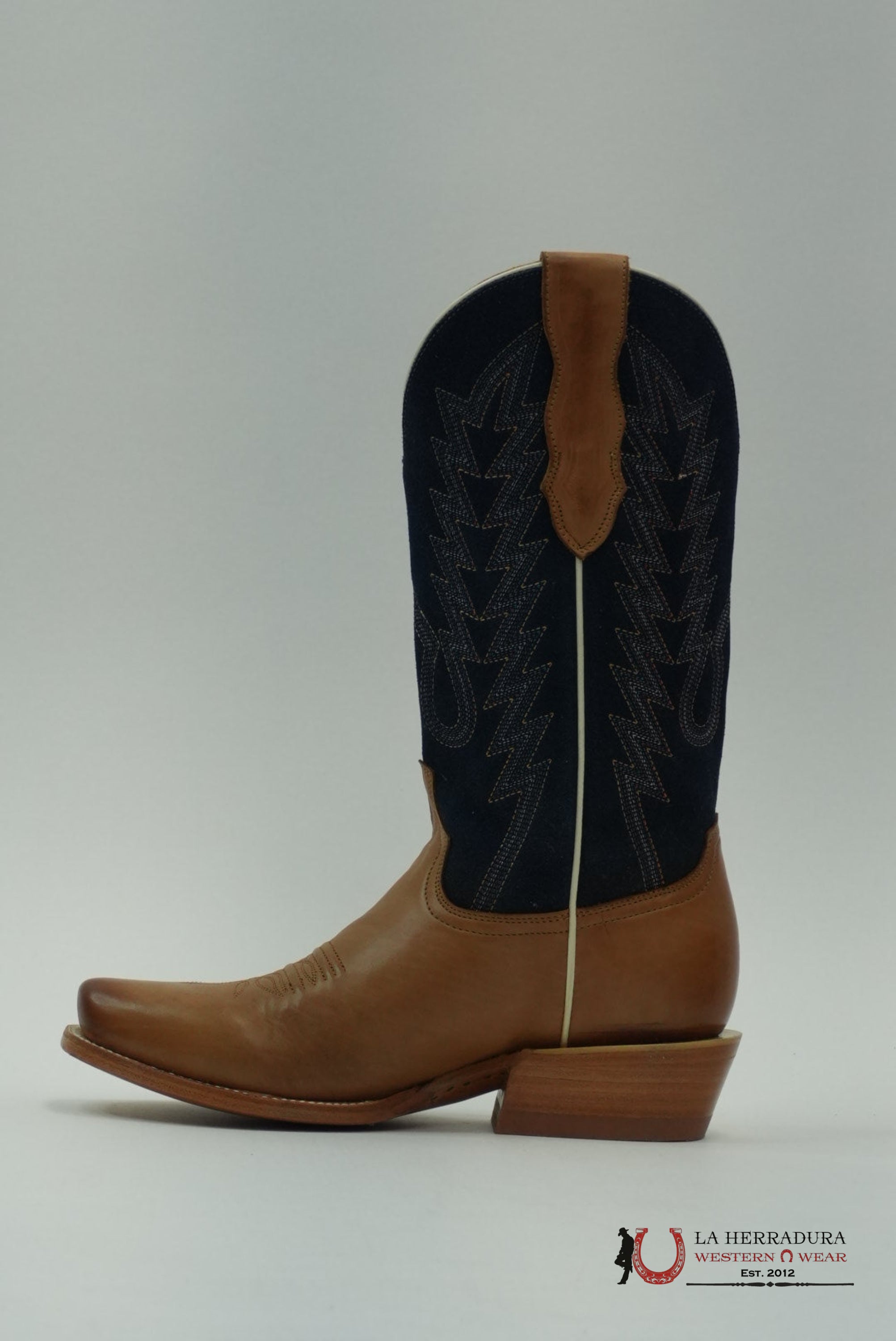 TORO SENTADO CLAYTON GOLD/GAMUZA AZUL MARINO BOTAS HOMBRES