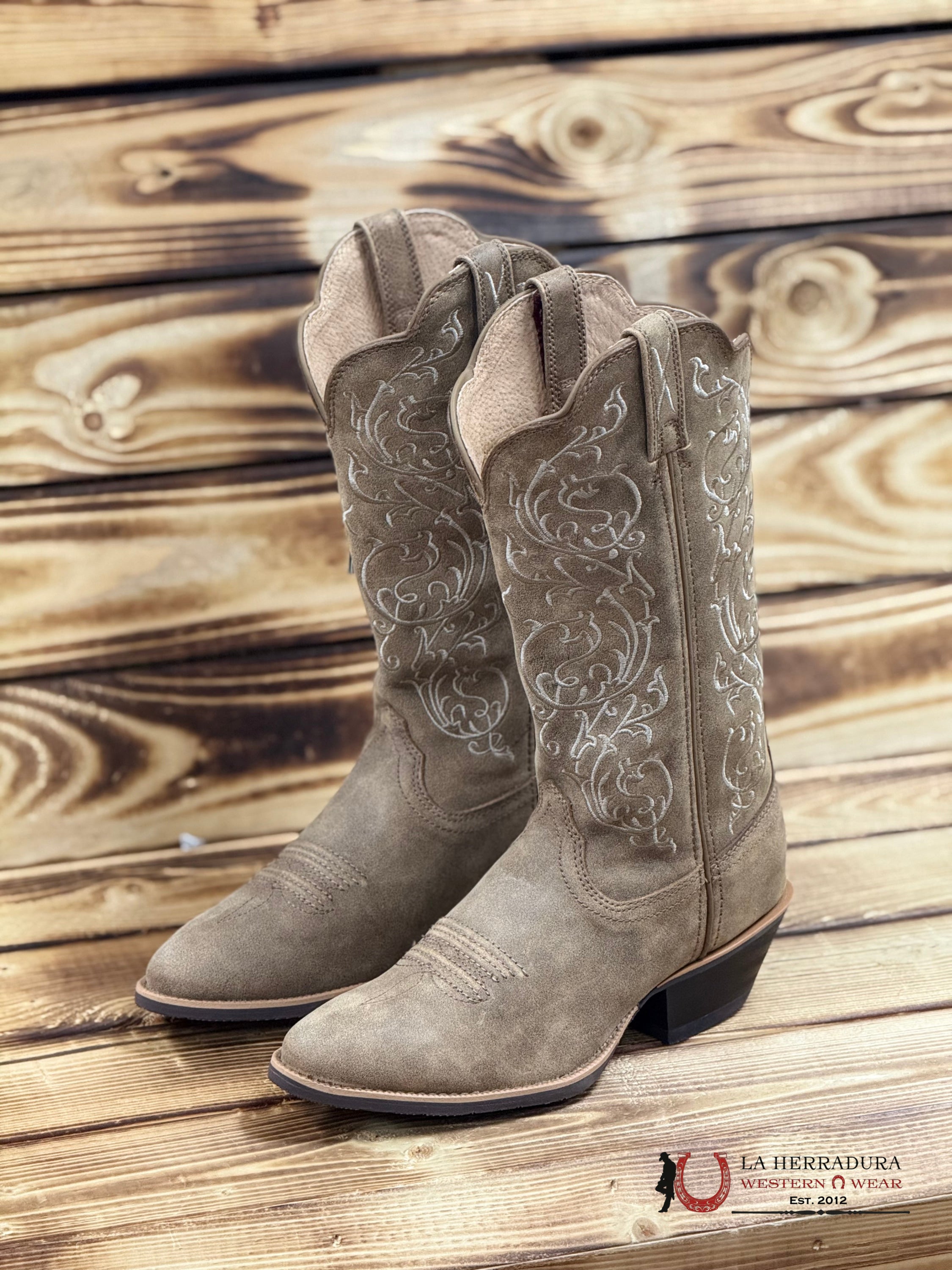 TWISTED X BOOTS TAN AND TAM RAMAS OVAL BOTAS MUJERES