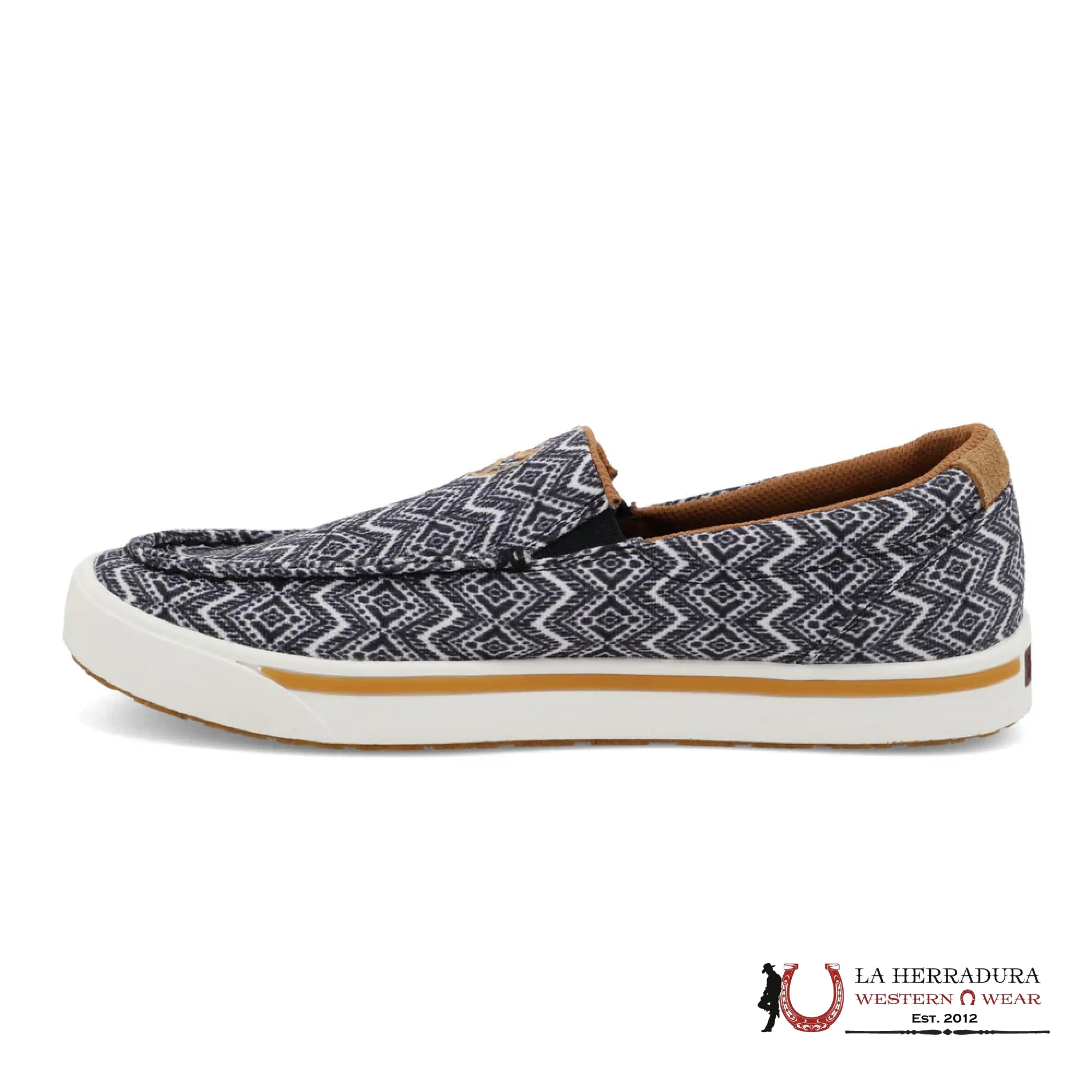 TWISTED X HOOEY SLIP ON LOOPER MENS BLACK & WHITE MULTI - MHYC030 ZAPATOS HOMBRES