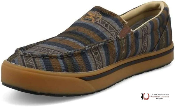 TWISTED X HOOEY SLIP ON LOOPER MENS BROWN & GREY SERAPE MHYC032