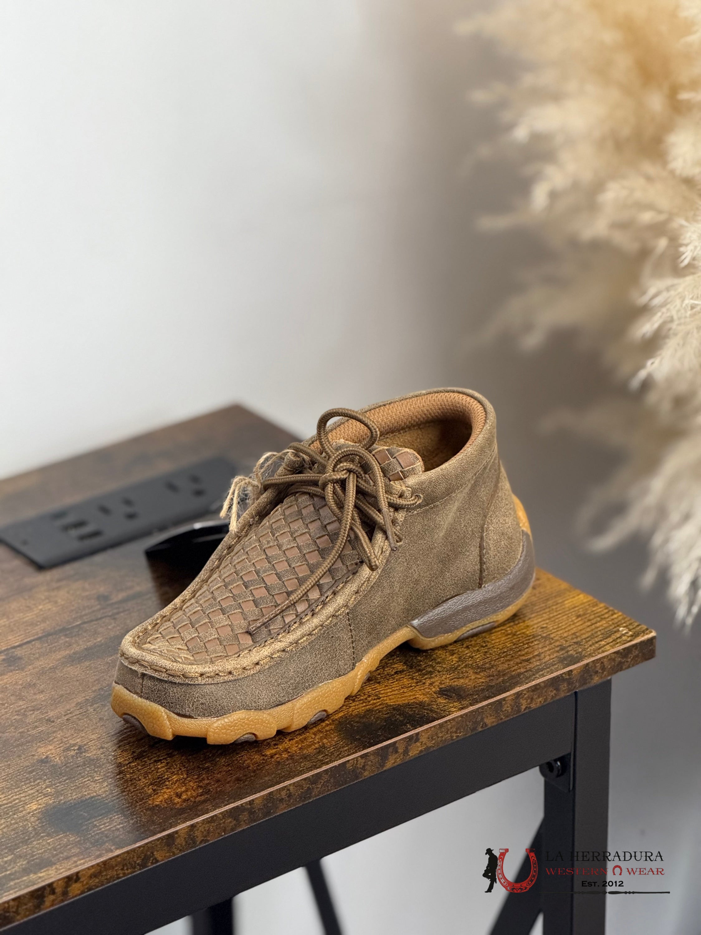 TWISTED X KIDS CHUKKA DRIVING MOC BOMBER & TAN -YDM0030 NIÑOS