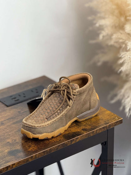 TWISTED X KIDS CHUKKA DRIVING MOC BOMBER & TAN -YDM0030
