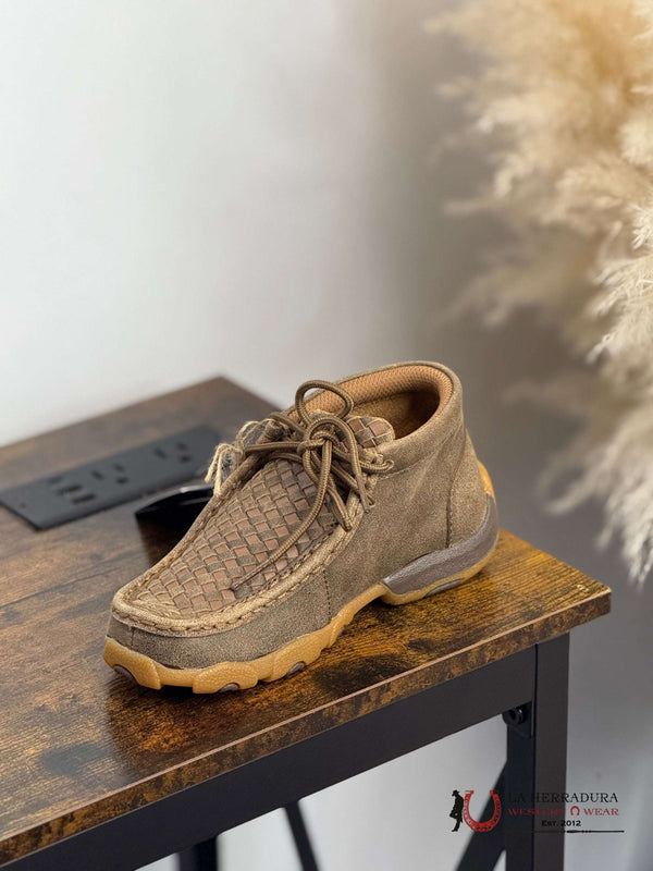 TWISTED X KIDS CHUKKA DRIVING MOC BOMBER & TAN -YDM0030