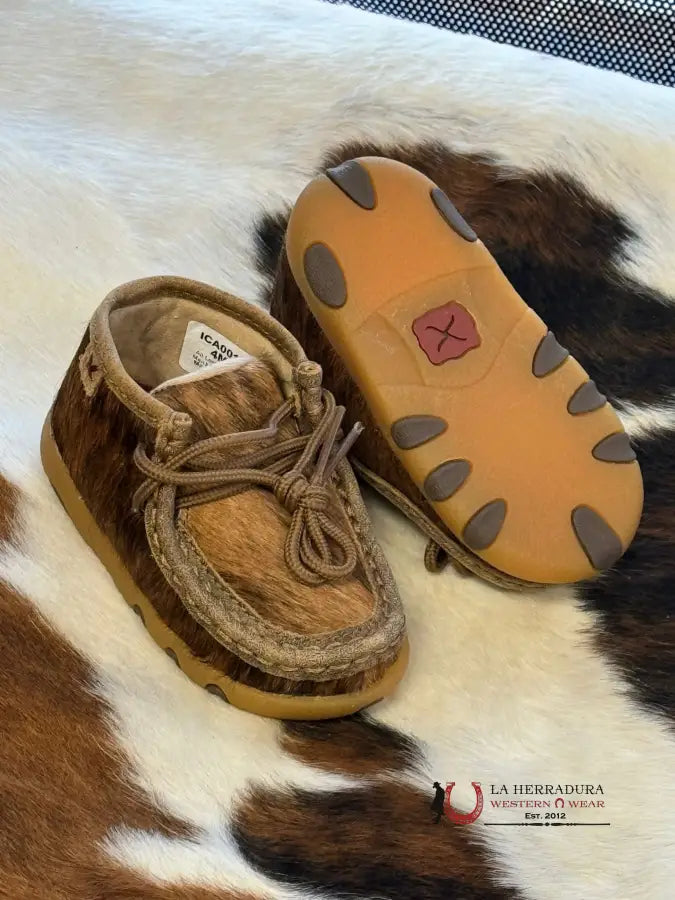 Twisted X Light Brindle Cowhide Shoes Niños