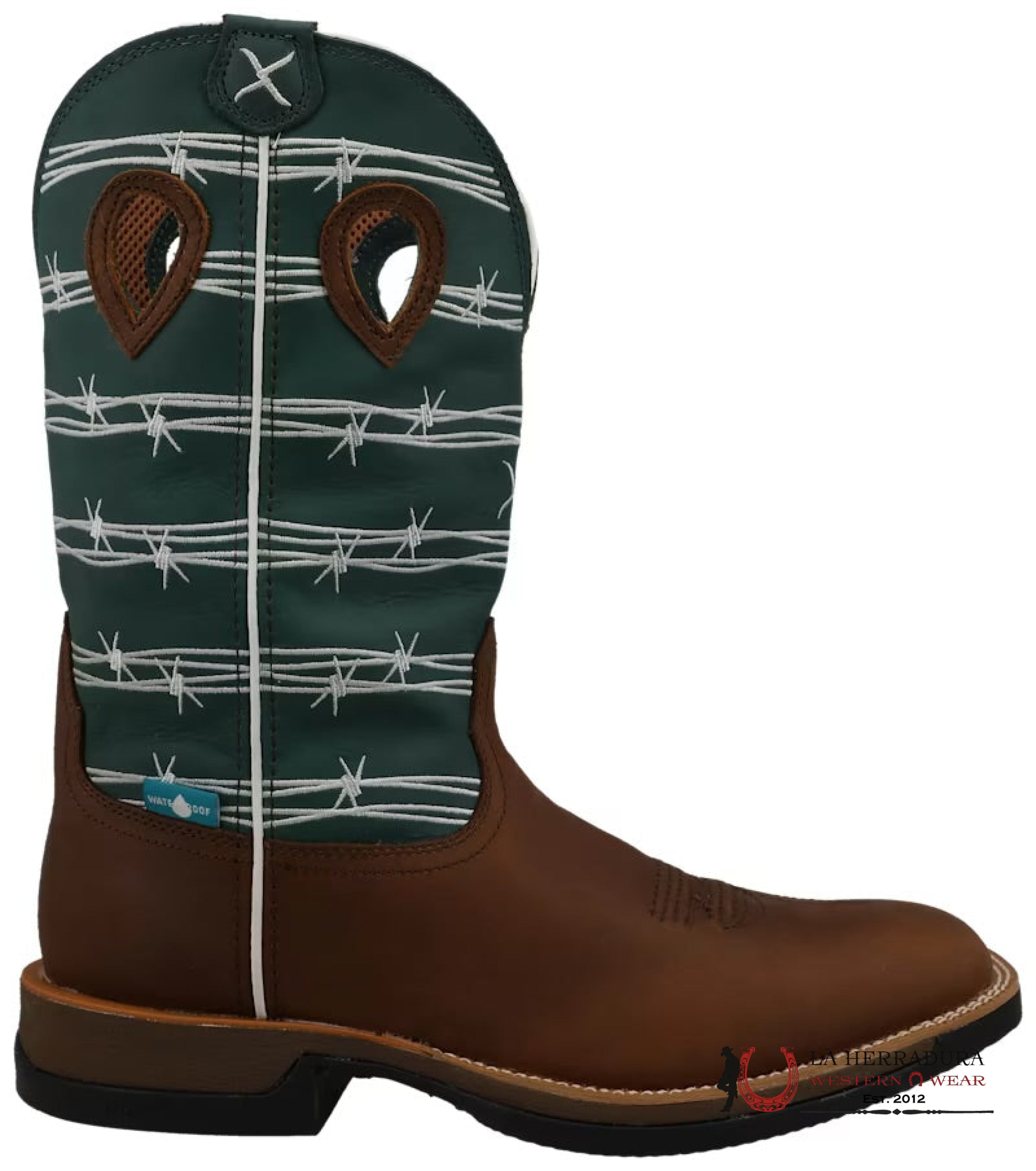 TWISTED X MENS BOOTS OILED SADDLE & GREEN-BLUE SLATE MXWW001