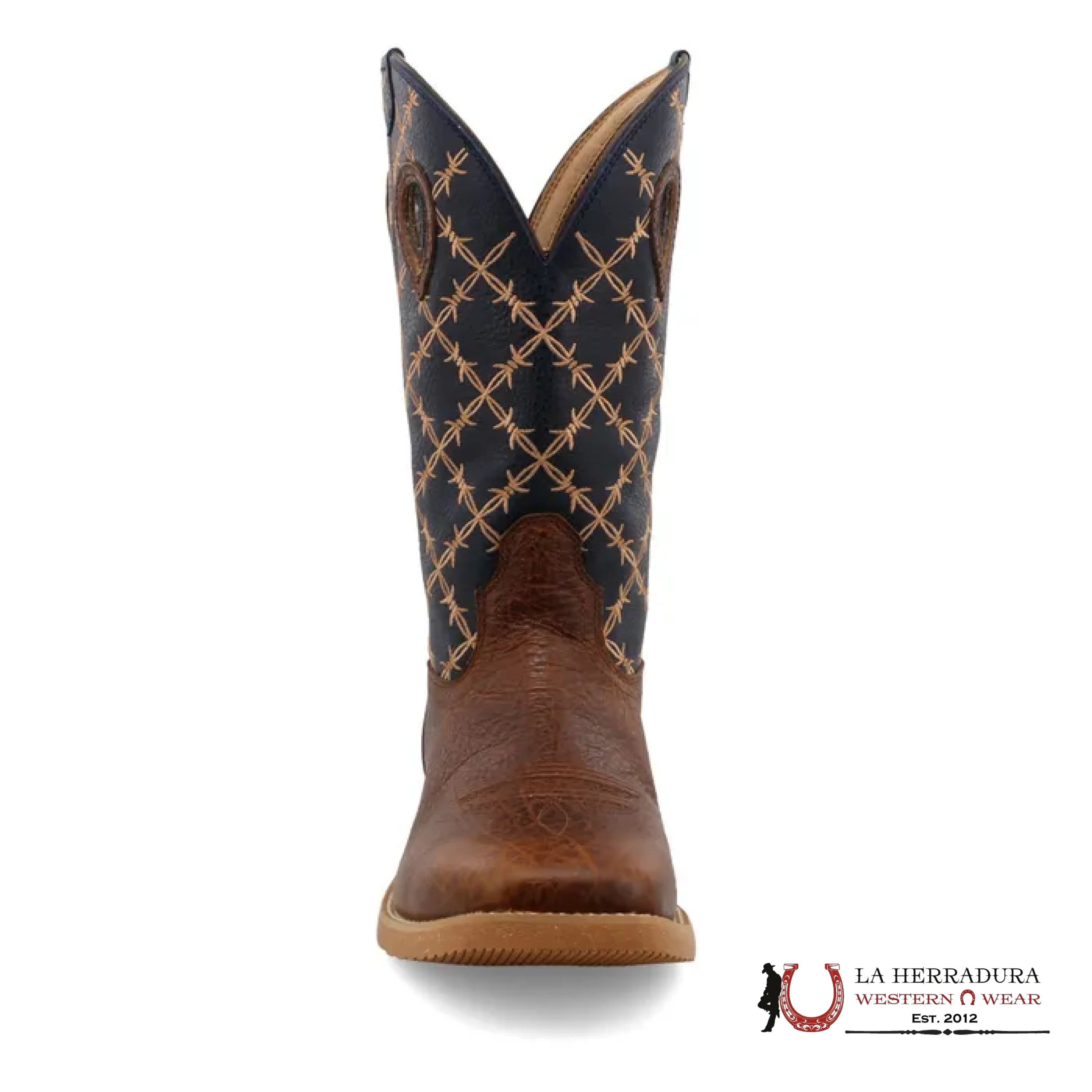 TWISTED X MENS BOOTS RUSTIC BROWN & NAVY MXTR004