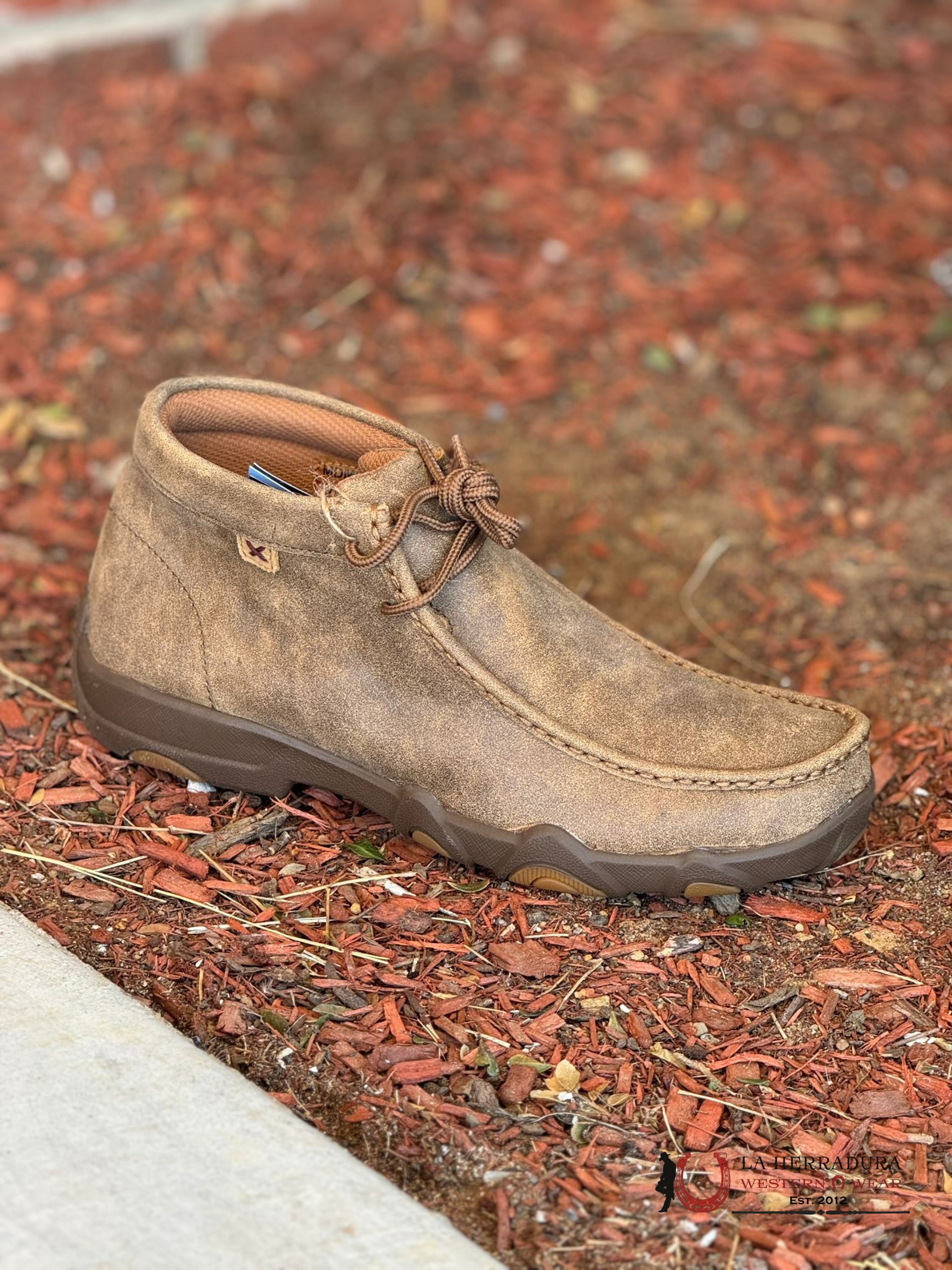 Twisted X Mens Driving Moc Bomber Natural Tan Casual Shoes Zapatos Hombres