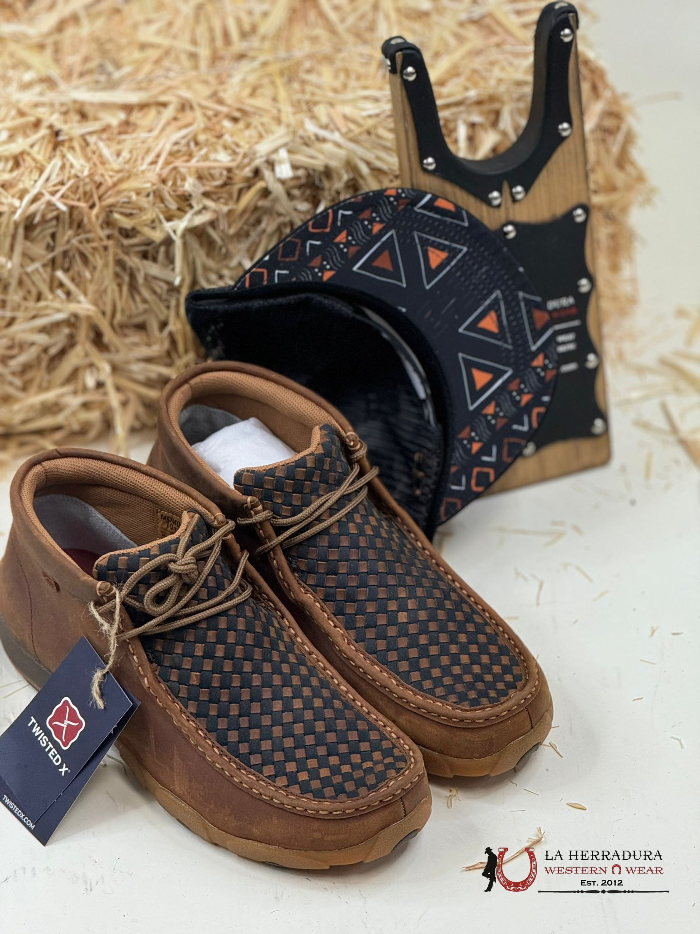 Twisted X Mens Driving Moc Oiled Saddle Blue Casual Shoe Zapatos Hombres