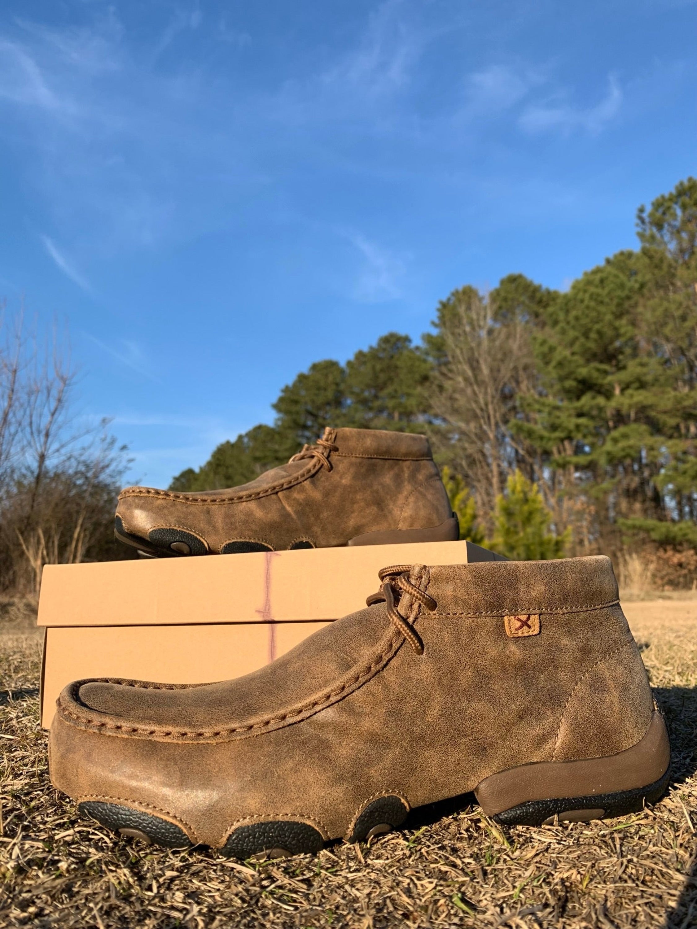 Twisted X Mens Driving Mocs Bomber Natural Casual Shoe Zapatos Hombres