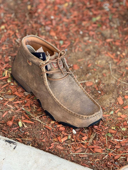 TWISTED X MENS DRIVING MOCS BOMBER NATURAL CASUAL SHOE MDM0003