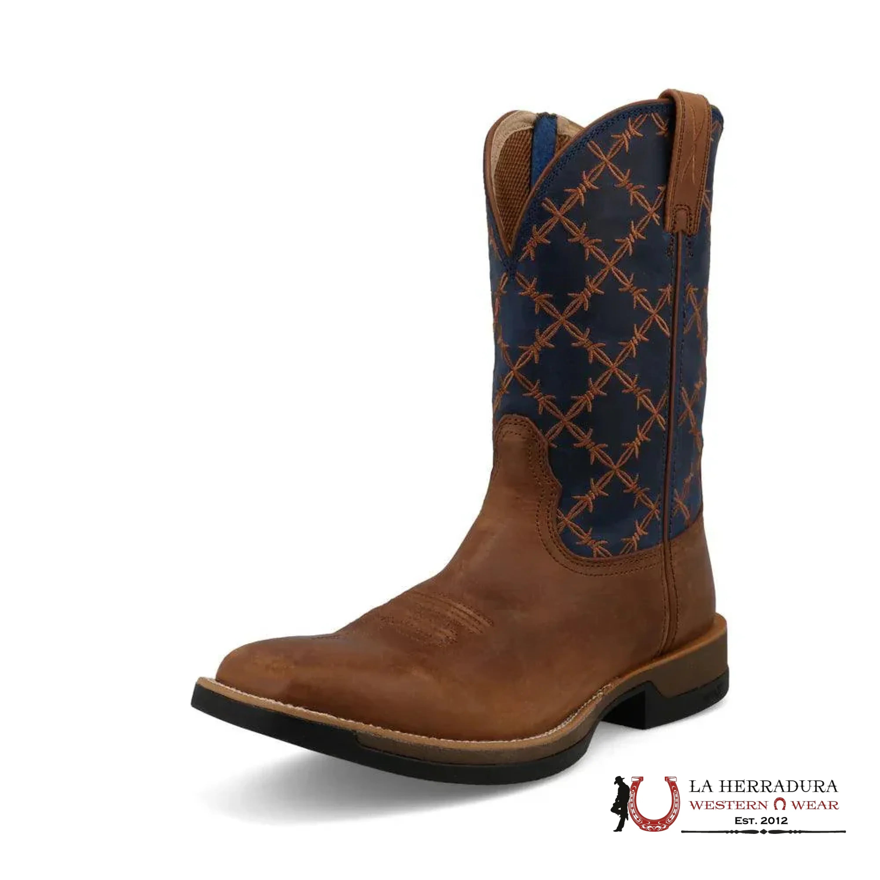 TWISTED X MENS WORK BOOT SADDLE & TRUE BLUE MXW0009