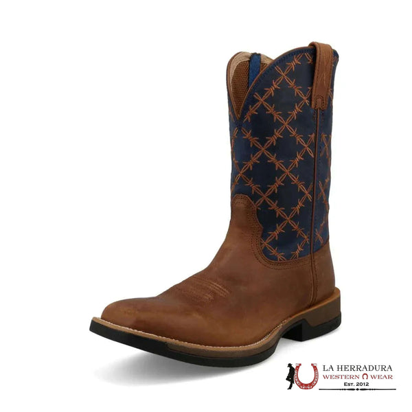 TWISTED X MENS WORK BOOT SADDLE & TRUE BLUE MXW0009