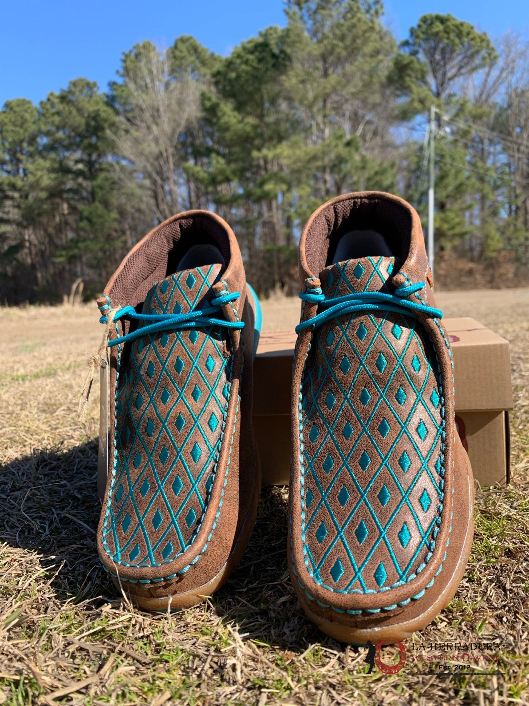 Twisted X Womens Brown Turquoise Casual Shoe Zapatos Mujeres