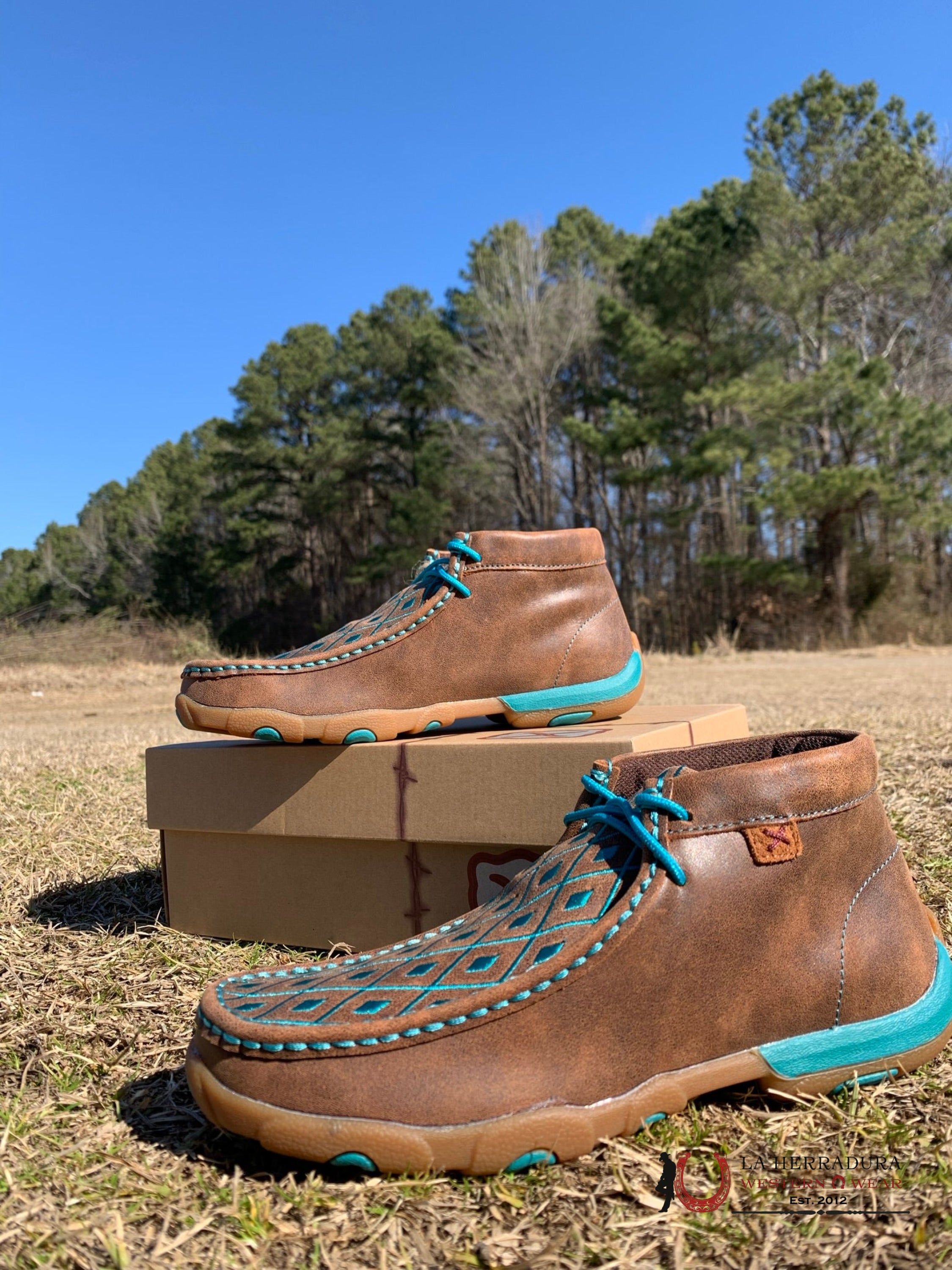 Twisted X Womens Brown Turquoise Casual Shoe Zapatos Mujeres